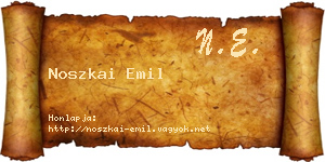 Noszkai Emil névjegykártya